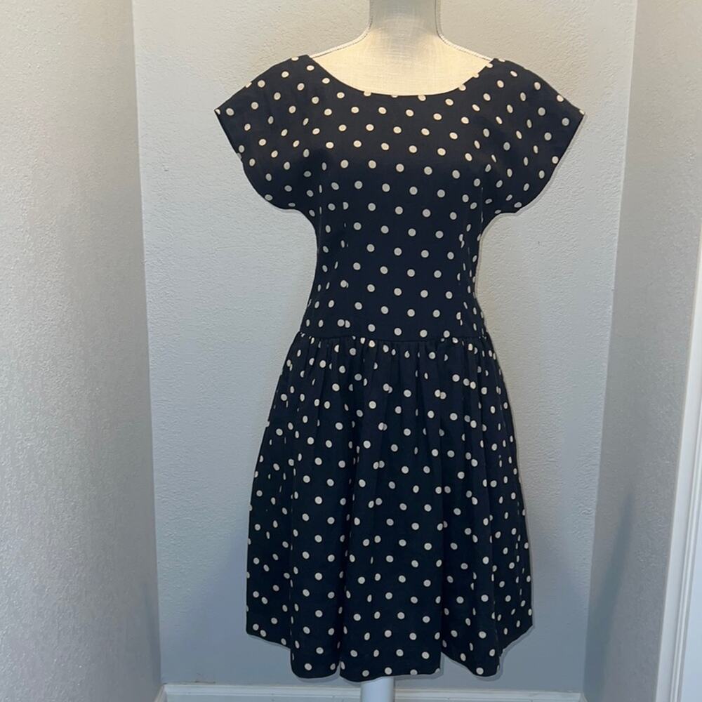 Lili’s Closet Linen Polka Dot Dress - Size 8